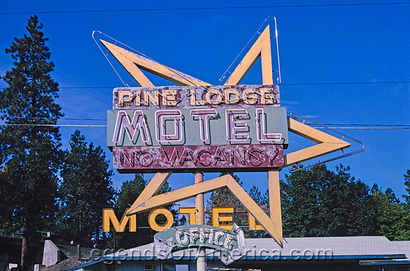 Spokane, WA - Pine Lodge Motel Sign, 2003