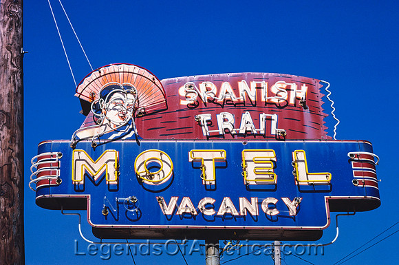 Pensacola, FL - Spanish Trail Motel Sign