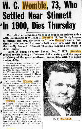 William Carson Womble Obituary