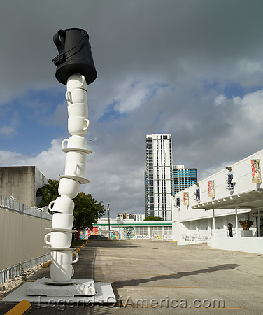 Miami, FL - Wynwood Neighborhood Coffee Cup Sculpture