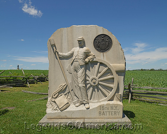 Gettysburg National Military Park, PA - 15th New York Battery Monument