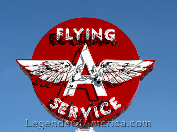 Truckee, CA - Flying A Service Sign - 2