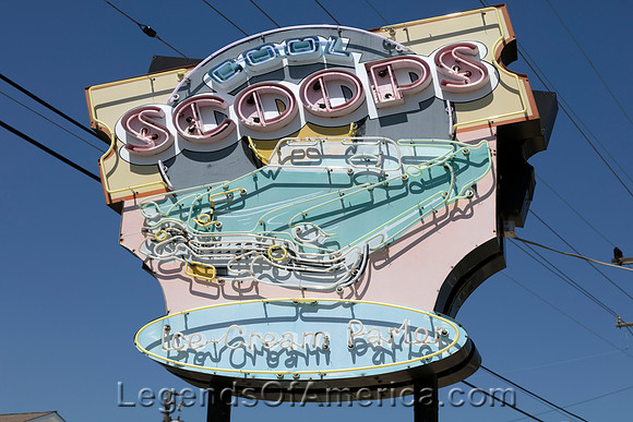 Wildwood, NJ - Cool Scoops Ice Cream Parlor Sign