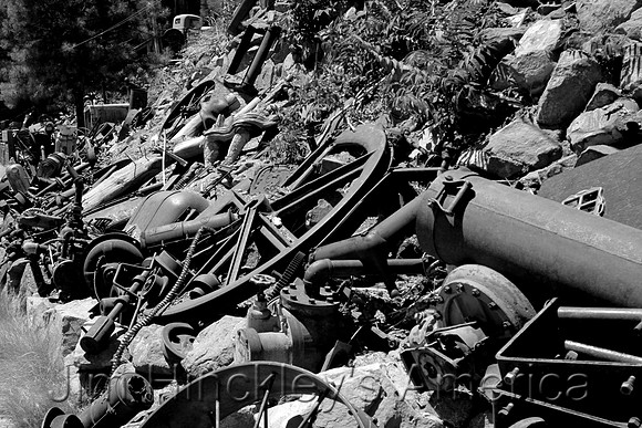 Jerome,  AZ - Mining Wreckage B&W