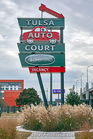 Tulsa, OK - Replica 1950s Sign Cyrus Avery Centennial Plaza