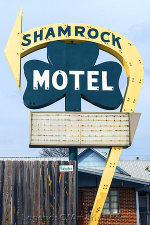 Texarkana, TX - Sharock Motel Sign