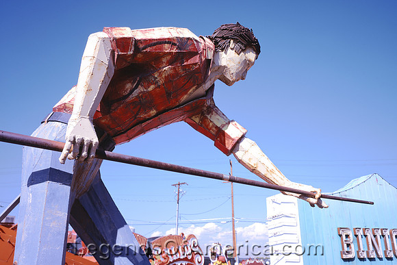 Las Vegas, NV - Neon Boneyard Billiards Player