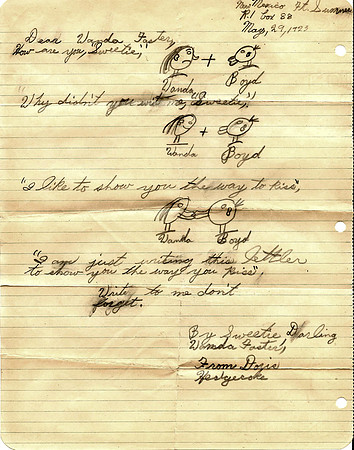 Wanda Foster - Letter from Doris Hedgecocke, 1953