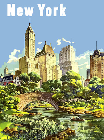 New York Vintage Travel Poster