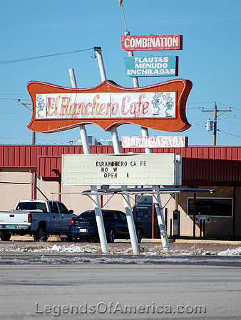 Milan, NM - El Ranchero Cafe Sign