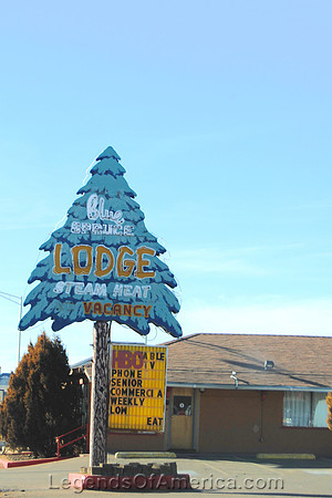 Gallup, NM - Blue Spruce Lodge Sign