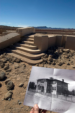 Lake Mead, NV - St, Thomas Ghost Town School Remains