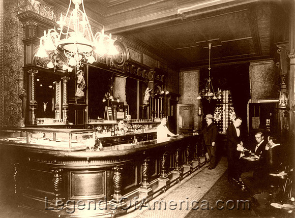 New York City, NY - Bar in Private Club, 1915