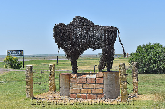 Wallace, KS - Fort Wallace Wire Buffalo Sculpture
