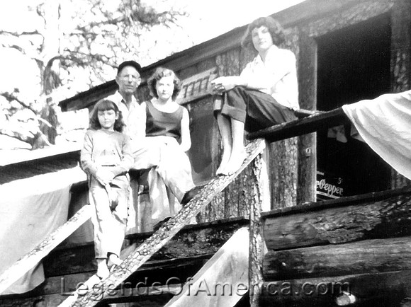 Foster Family at the Four 7s Cabin, 1952