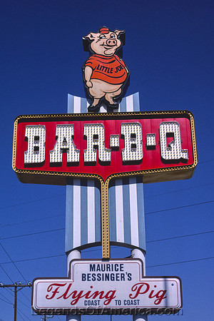 Bessinger's Bar-B-Q sign, West ColumbiaJohnMargolies1988