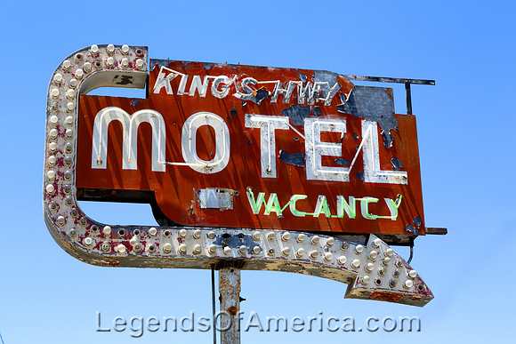 Old neon motel sign on King's Highway in CaliforniaCarolHighsmith2012