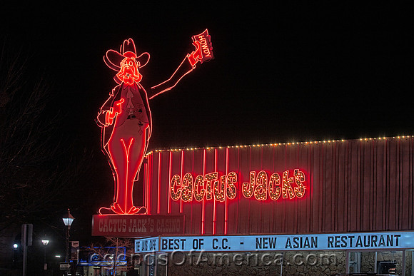 Carson City, NV - Cactus Jack Casino at Night