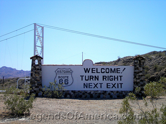 Colorado River - Historic 66 Sign