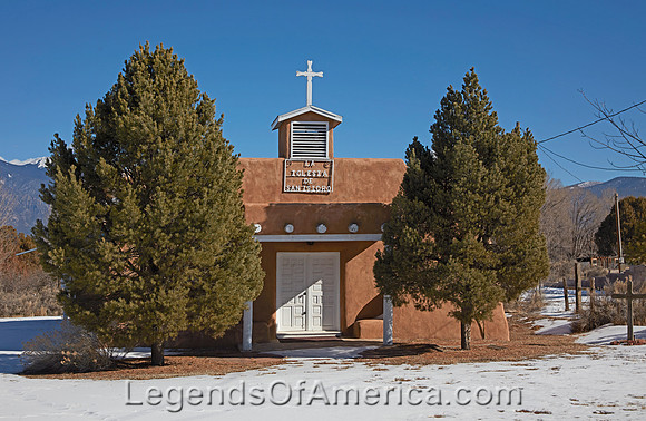 Taos, NM - La Iglesia de San Isidro Catholic Church.