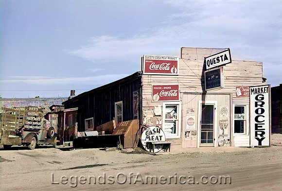 Questa, NM - Market, 1939 - Colorized