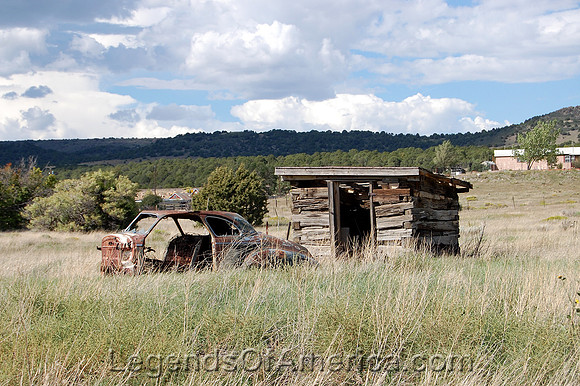 Folsom, NM - Old Car & Building