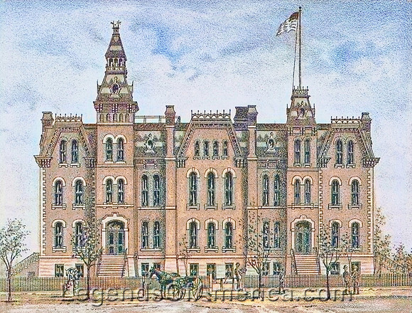 Emporia, KS - State Normal School, 1887 - Color
