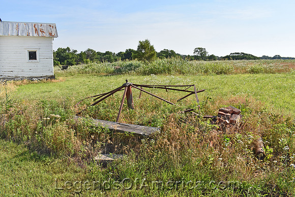 Caldwell, KS - Country School Museum Spring Creek School Old Merry-go-Round