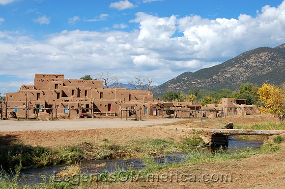 Taos Pueblo, NM - Pueblo & River