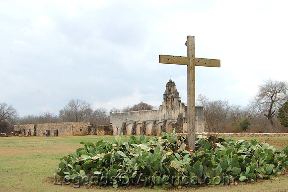 San Antonio, TX - Mission San Juan - Church Cross-