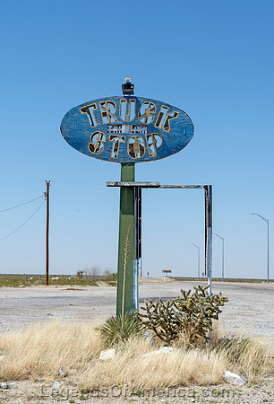 Hudspeth County, TX - Truck Stop Sign