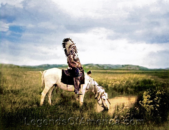 Ogalala Sioux - Oasis int he Badlands 1905, colorized