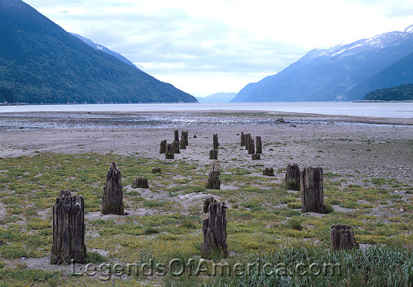 Dyea. AK - Remaining Post of the dock, 2000