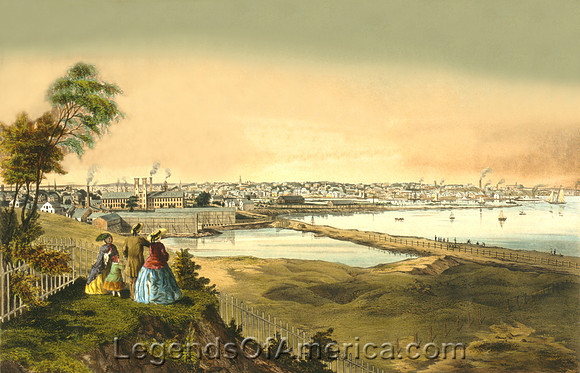 Providence, RI - Harbor View, 1858