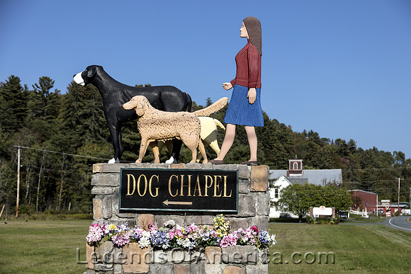 St. Johnsbury, VT - Dog Chapel  Sign