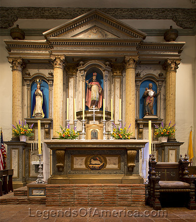 Ventura, CA - San Buenaventura Mission Church Interior
