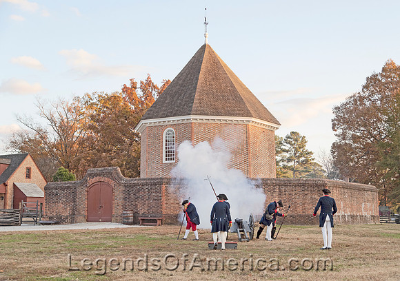 Williamsburg, VA - Cannon in front of magazine