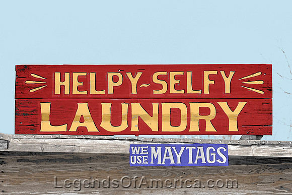Quemado, TX - Laundry Sign