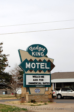 Salina, KS - Budget King Motel Sign