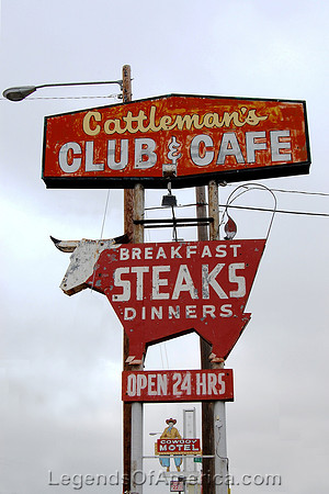 Amarillo, TX - Cattlemen's Club Sign