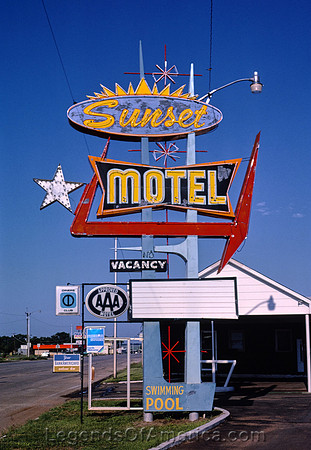 SayreOKSunset Motel signJohnMargolies1982