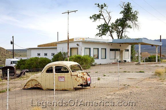 Truxton, AZ - Old Gas Station and Car
