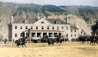 Fort Yellowstone, WY -Vintage Soldiers 1910 colorized