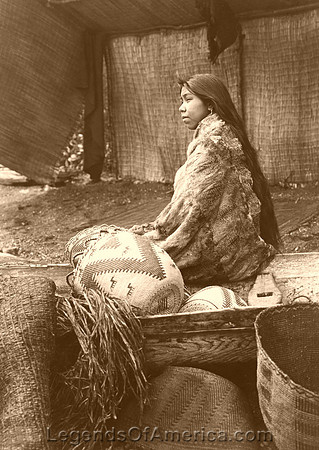 Skokomish Indian chief's daughter, 1913
