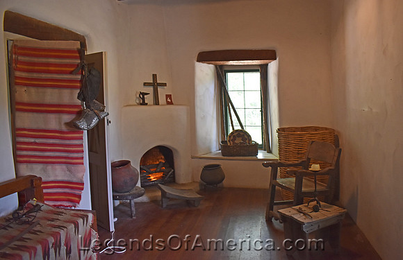 Alcalde, NM - Los Luceros Main House Fireplace