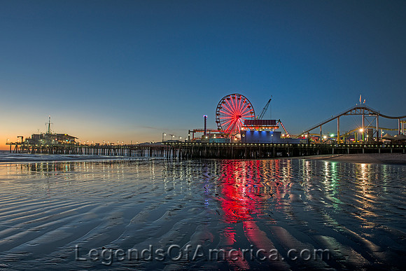 Santa MonicaCA - Santa Monica Pier at Night