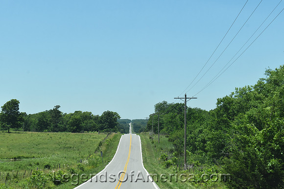 Bourbon County, KS - Road Near Mapleton