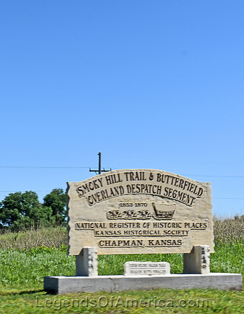 Chapman, KS - Smoky Hill Trail Marker