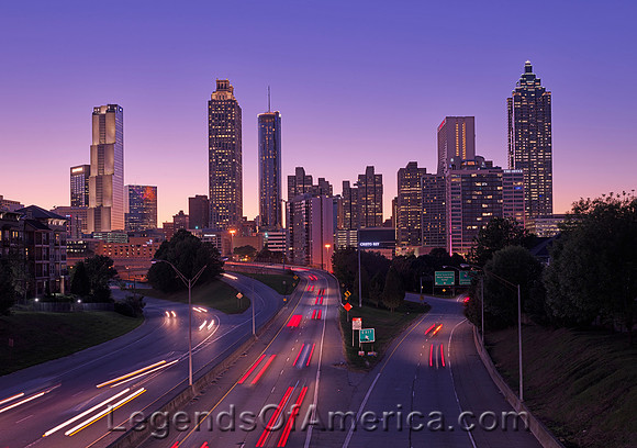 Atlanta, GA - Skyline at Dusk