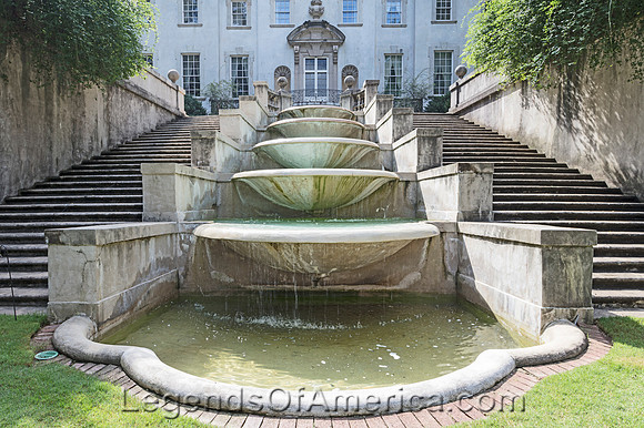 Atlanta, GA - Atlanta, GA - Swan House Museum Stairway Fountains